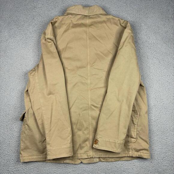 Beretta Canvas Field Jacket Men’s XL EU 48 Beige Wool Lined Barn Coat Italy - Picture 8 of 12